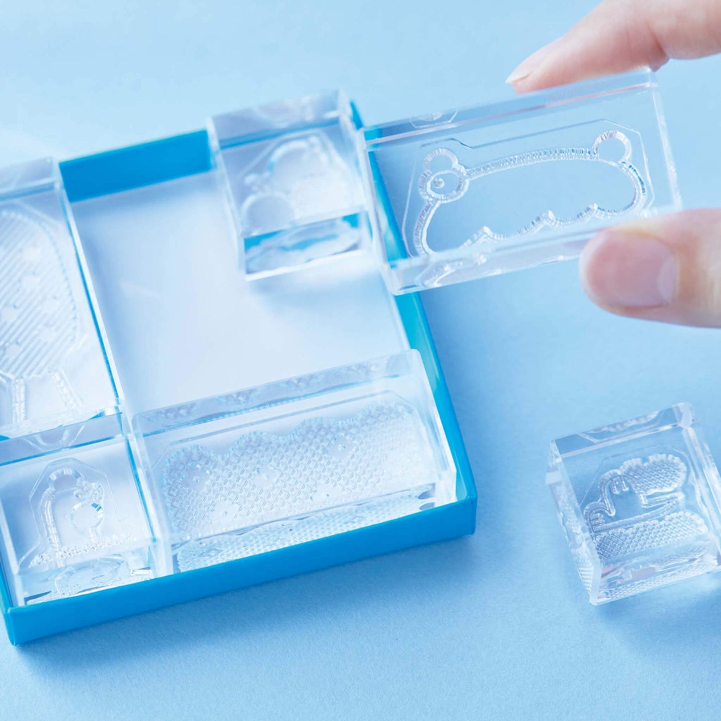 King Jim HITOTOKI Kori Jirushi Ice Cube Stamp Set - Mori - Clear Stamps
