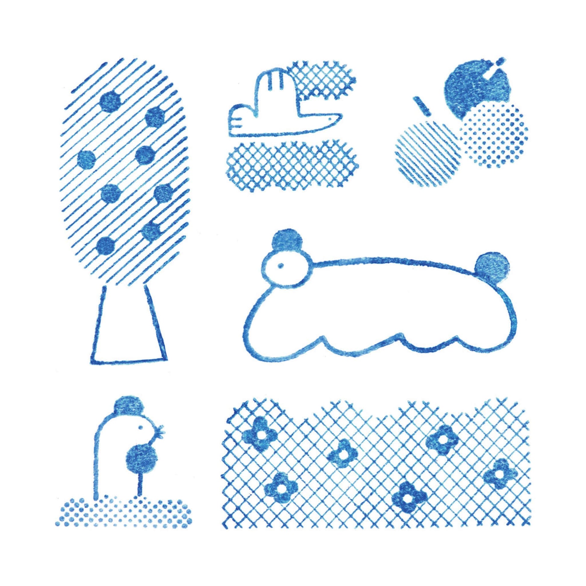 King Jim HITOTOKI Kori Jirushi Ice Cube Stamp Set - Mori - Clear Stamps