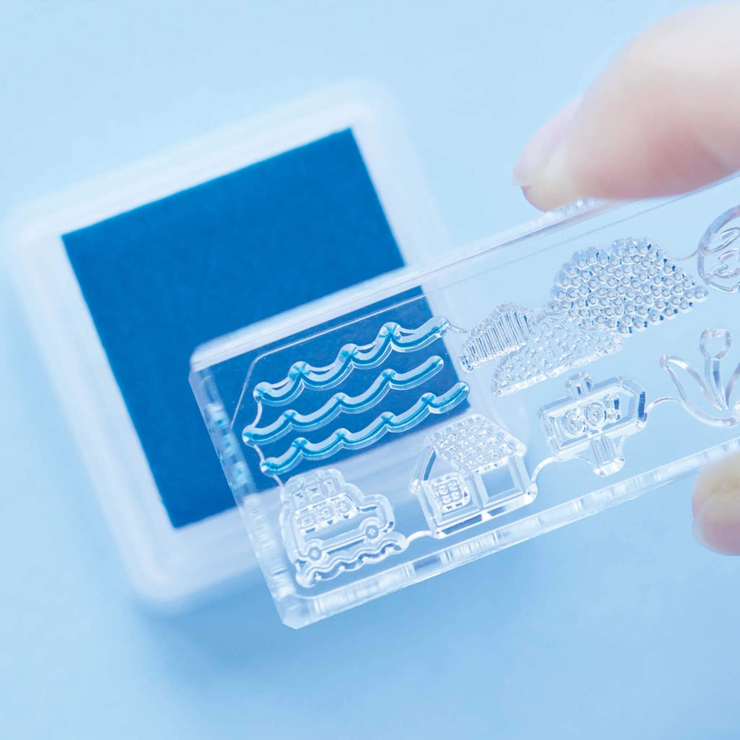 King Jim HITOTOKI Kori Jirushi Ice Cube Stamp Set - Odekake - Clear Stamps