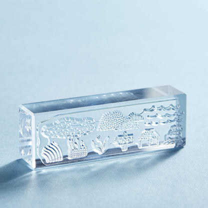 King Jim HITOTOKI Kori Jirushi Ice Cube Stamp Set - Odekake - Clear Stamps