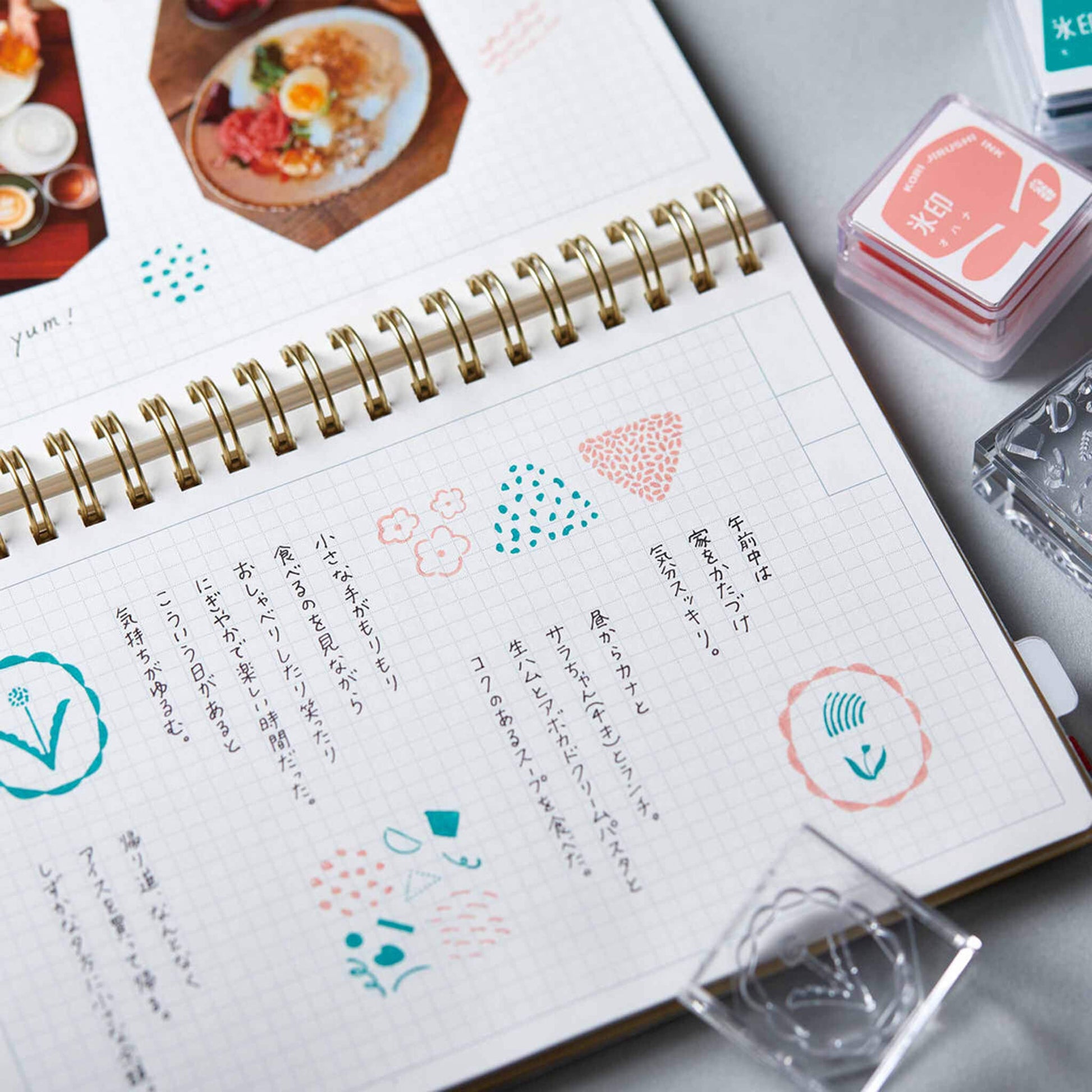 King Jim HITOTOKI Kori Jirushi Ice Cube Stamp Set - Odekake - Clear Stamps