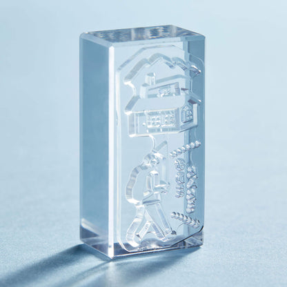 King Jim HITOTOKI Kori Jirushi Ice Cube Stamp Set - Odekake - Clear Stamps