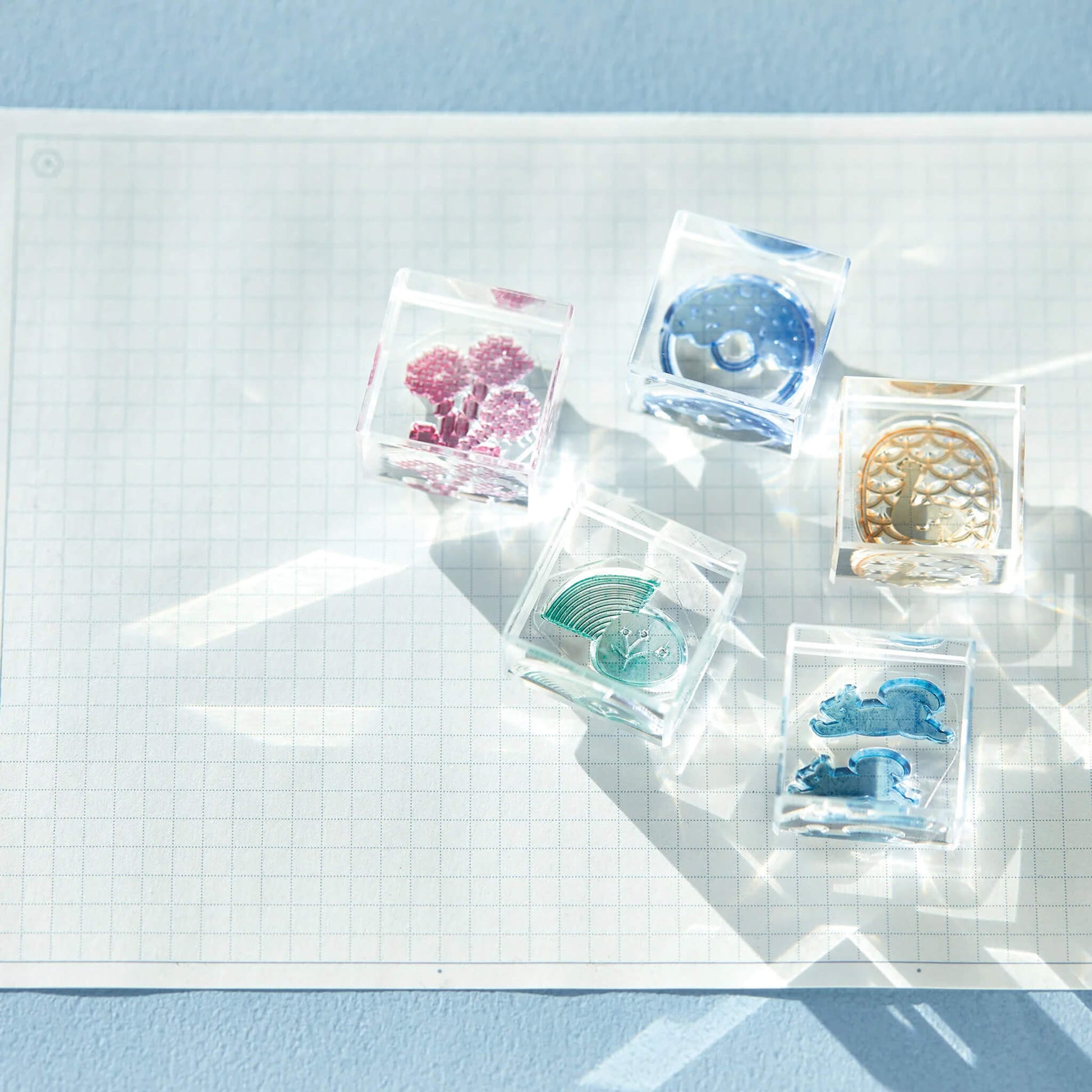 King Jim HITOTOKI Kori Jirushi Ice Cube Stamp Set - Sweets - Clear Stamps