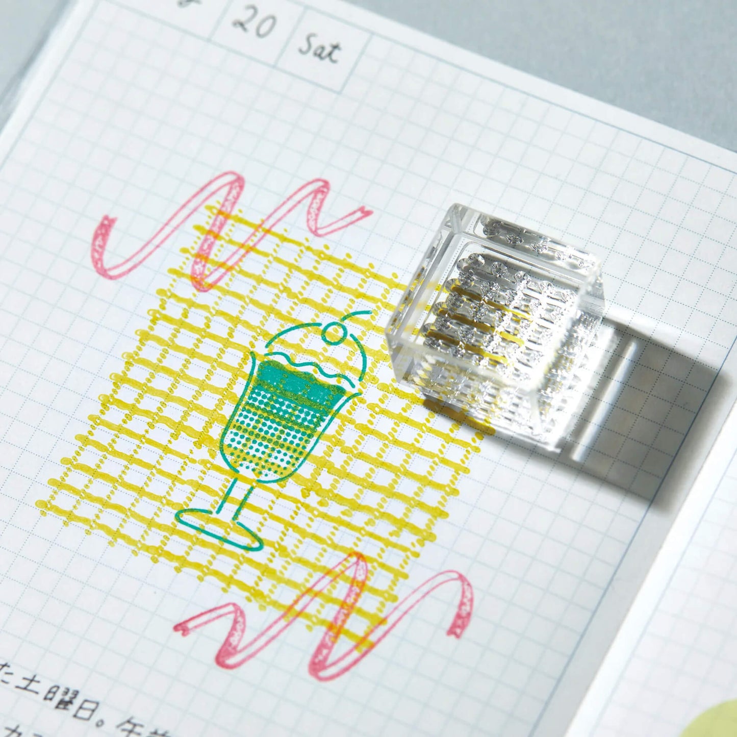 King Jim HITOTOKI Kori Jirushi Ice Cube Stamp Set - Sweets - Clear Stamps