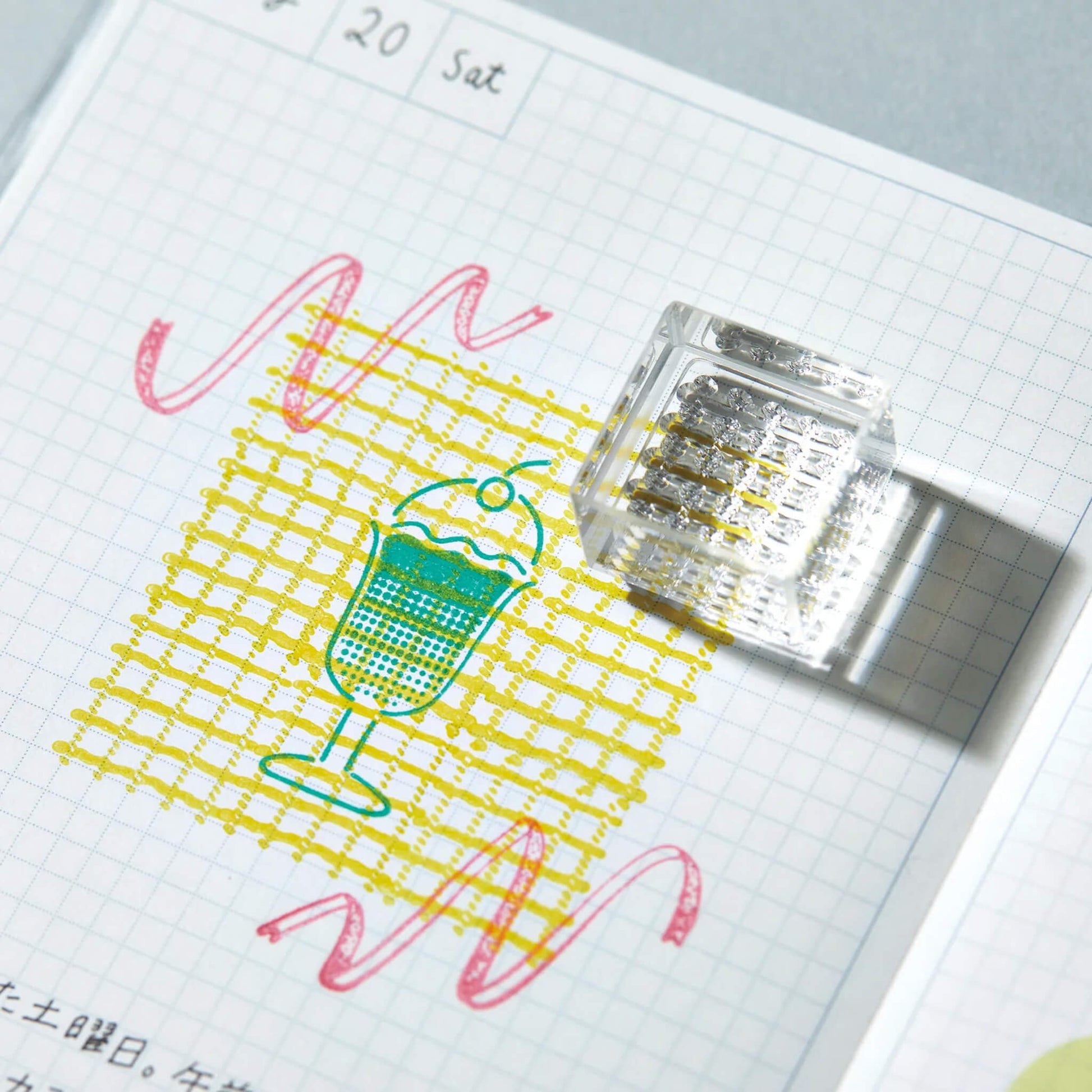King Jim HITOTOKI Kori Jirushi Ice Cube Stamp Set - Sweets - Clear Stamps