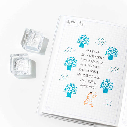 King Jim HITOTOKI Kori Jirushi Ice Cube Stamp Small - Girl - Clear Stamps
