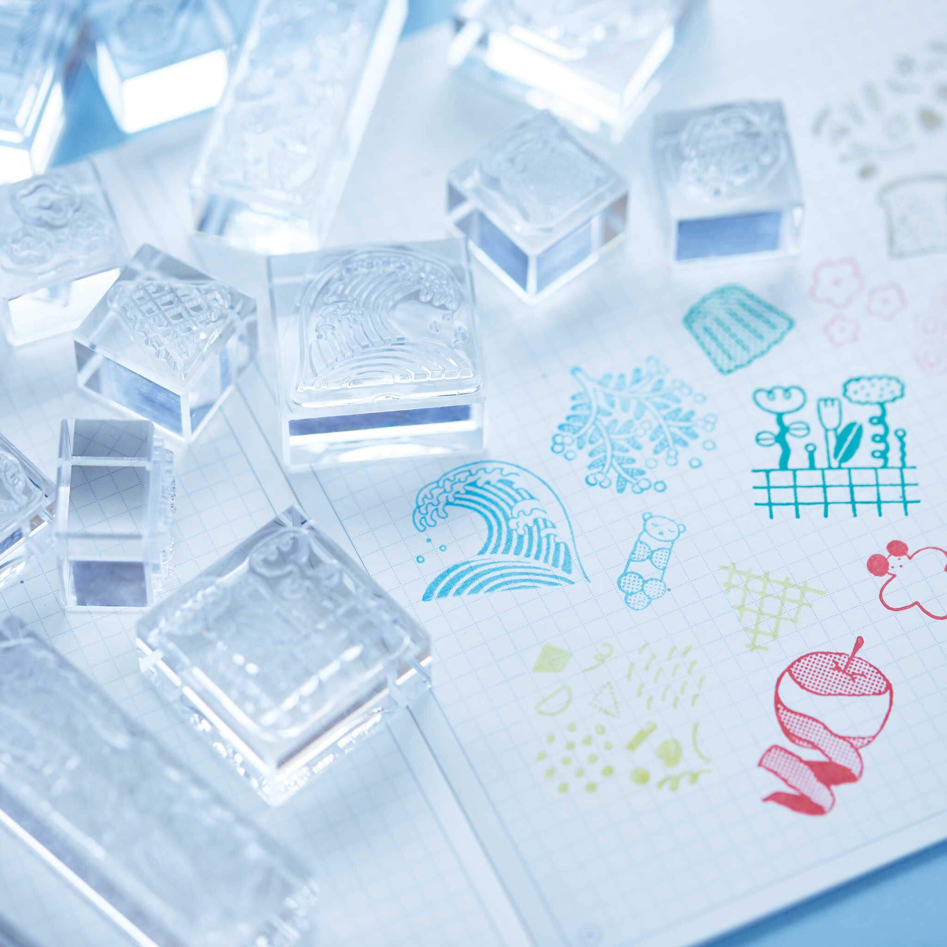 King Jim HITOTOKI Kori Jirushi Ice Cube Stamp Small - Kobana 2 - Clear Stamps