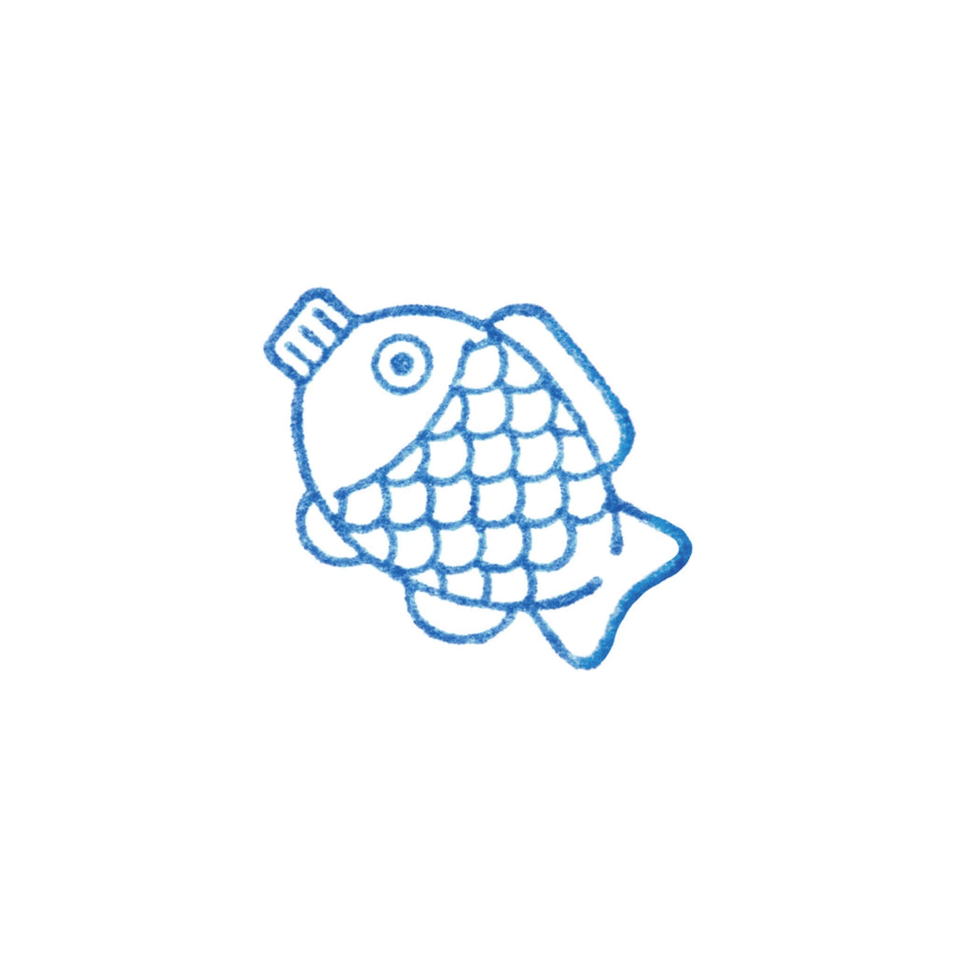 King Jim HITOTOKI Kori Jirushi Ice Cube Stamp Small - Soy Sauce Fish Bottle - Clear Stamps