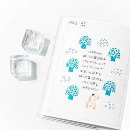 King Jim HITOTOKI Kori Jirushi Ice Cube Stamp Small - Tree - Clear Stamps