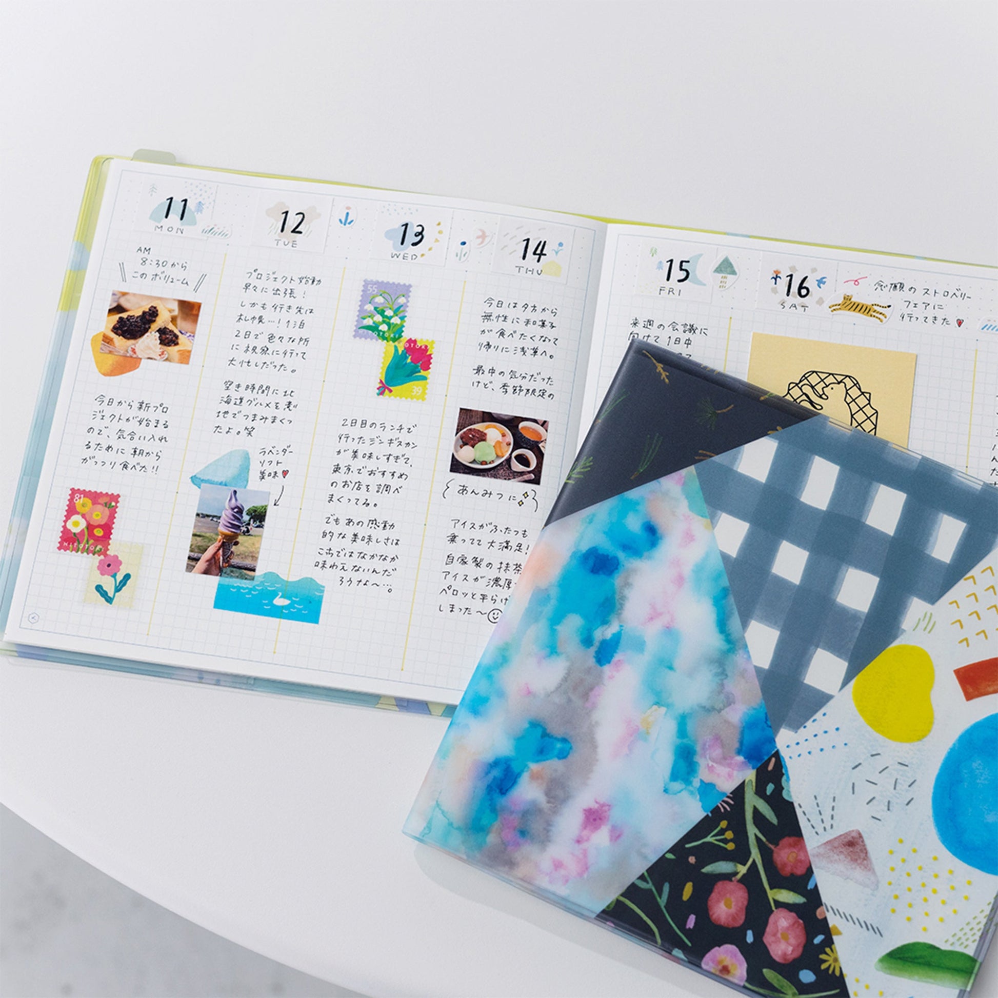 King Jim HITOTOKI NOTE Soft Cover Type Square Size - Patchwork - Notebooks