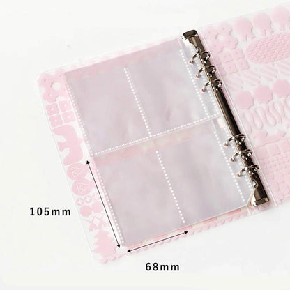King Jim HITOTOKI Otona Sticker Binder - Pink - Sticker Files