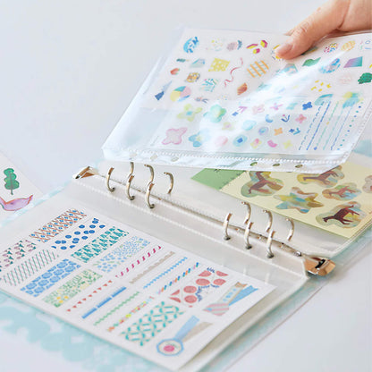 King Jim HITOTOKI Otona Sticker Binder - Pink - Sticker Files