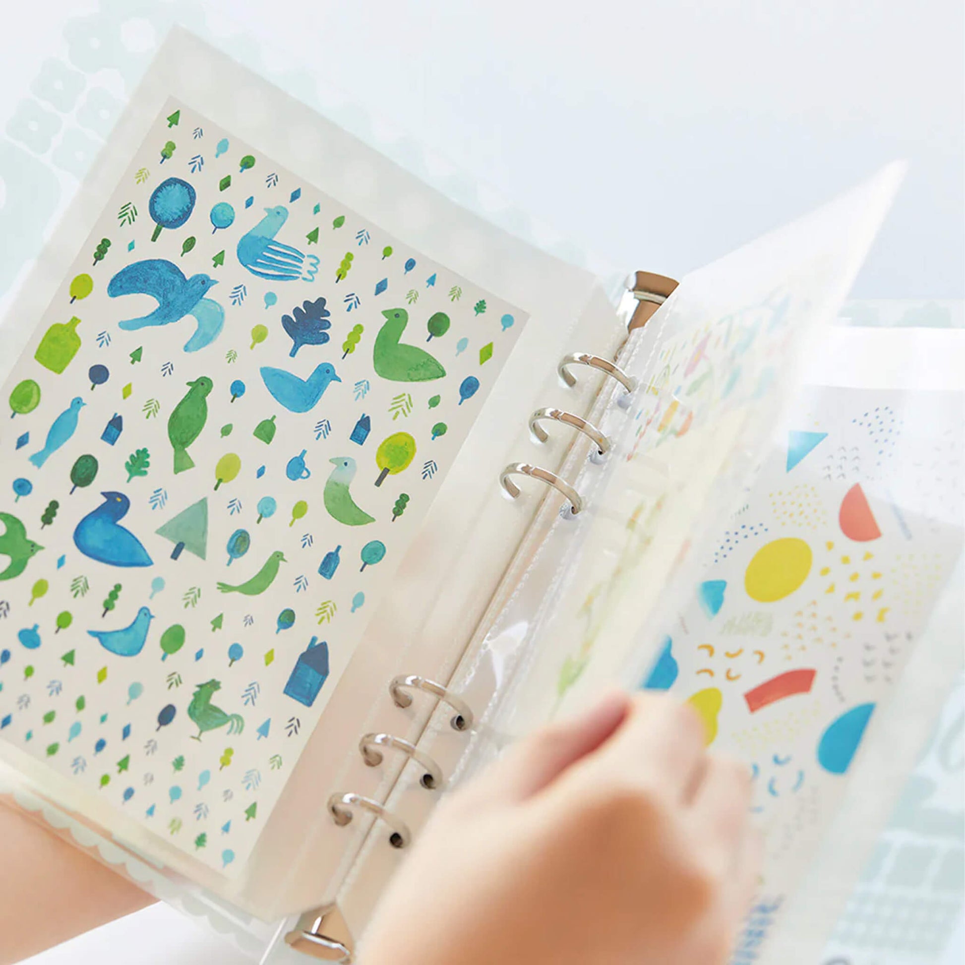 King Jim HITOTOKI Otona Sticker Binder - Pink - Sticker Files