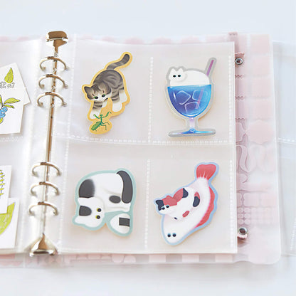 King Jim HITOTOKI Otona Sticker Binder - Pink - Sticker Files
