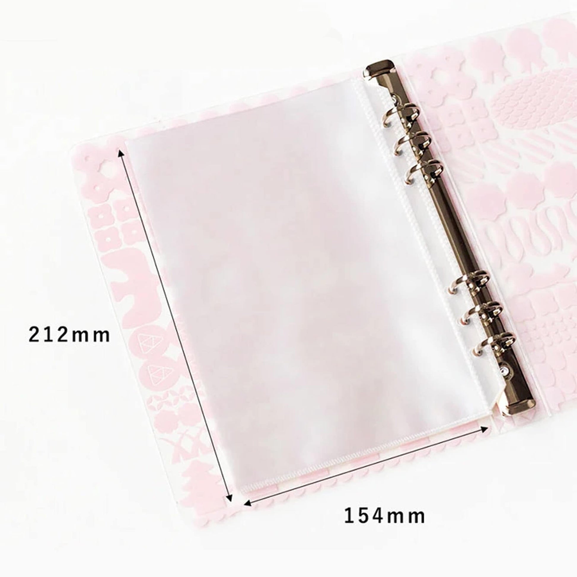 King Jim HITOTOKI Otona Sticker Binder - Pink - Sticker Files