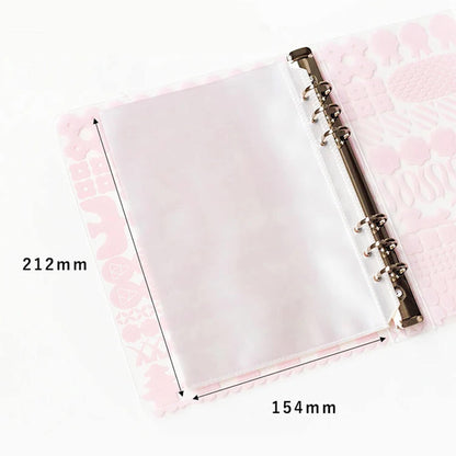 King Jim HITOTOKI Otona Sticker Binder - Pink - Sticker Files