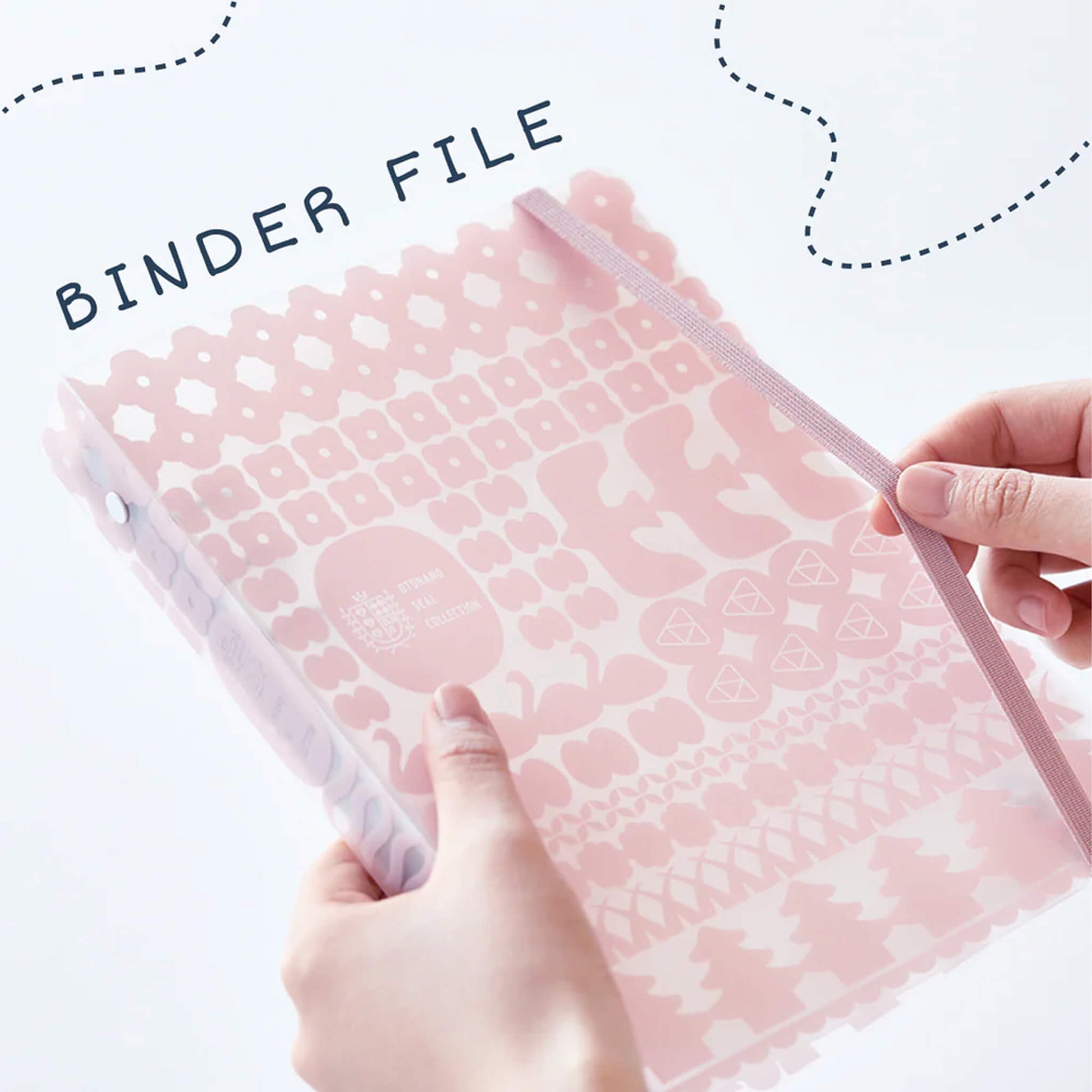 King Jim HITOTOKI Otona Sticker Binder - Pink - Sticker Files