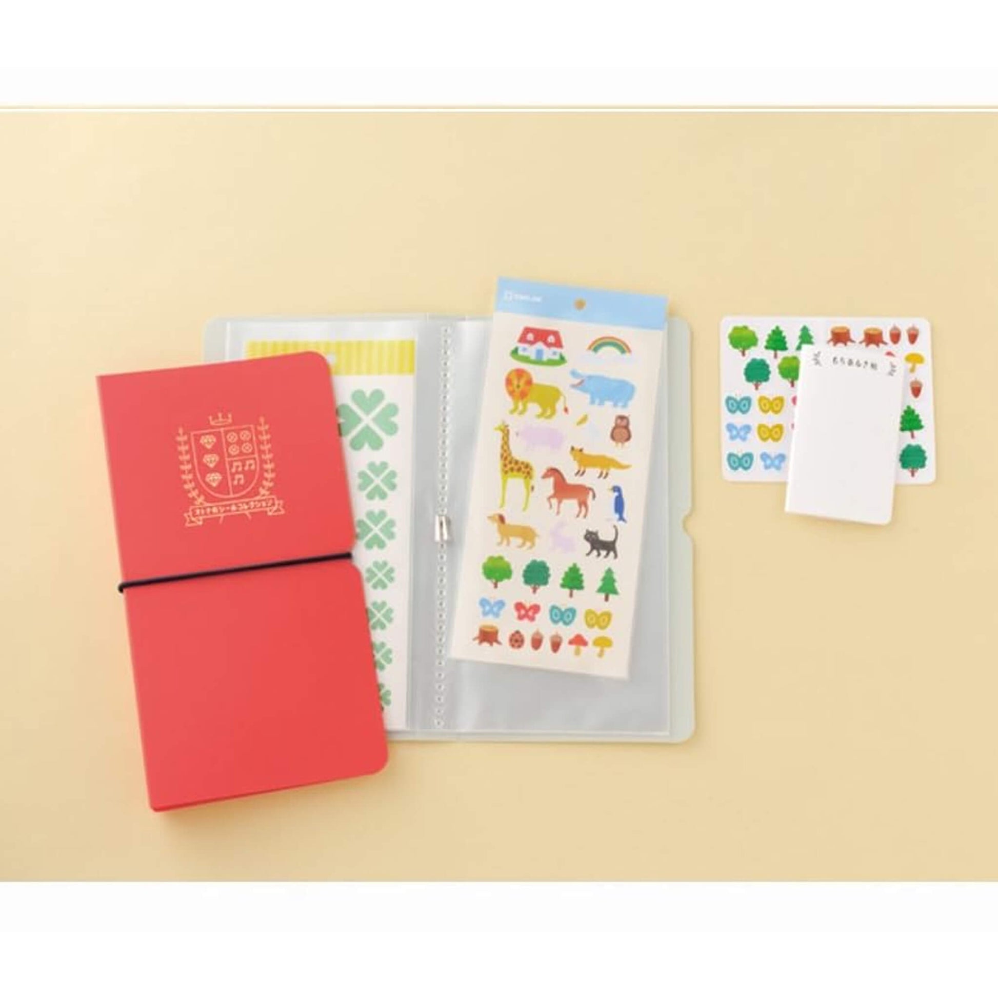 King Jim HITOTOKI Otona Sticker File - Red - Sticker Files