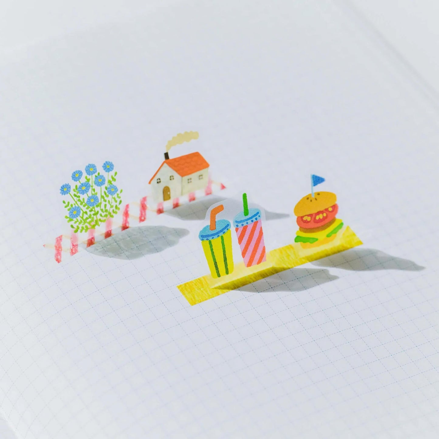 King Jim HITOTOKI Pop - up Sticker - Gourmet - Flake Stickers