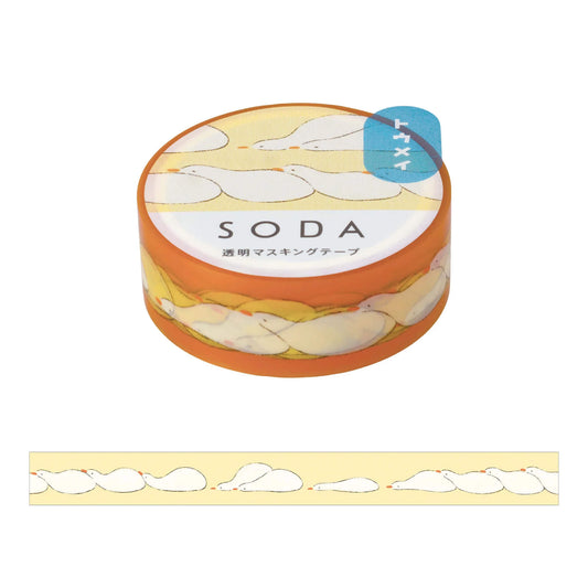 King Jim HITOTOKI SODA Clear Tape - Basking in the Sun [15mm] - PET Film Tapes