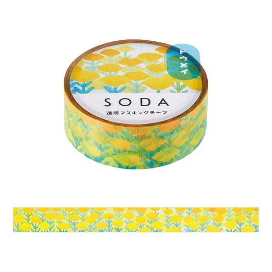 King Jim HITOTOKI SODA Clear Tape - Benibana [15mm] - PET Film Tapes