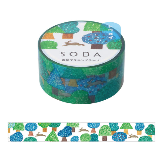 King Jim HITOTOKI SODA Clear Tape - Rabbit [20mm] - PET Film Tapes