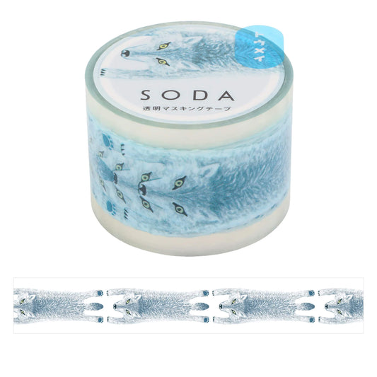 King Jim HITOTOKI SODA Clear Tape - Wolf [30mm] - PET Film Tapes