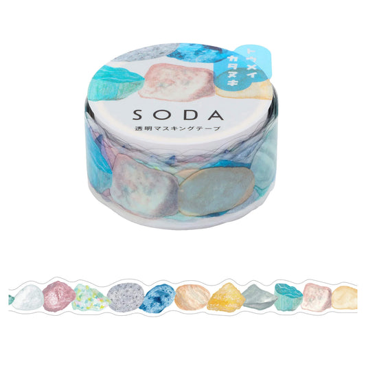 King Jim HITOTOKI SODA Die Cut Clear Tape - Stone [20mm] - PET Film Tapes