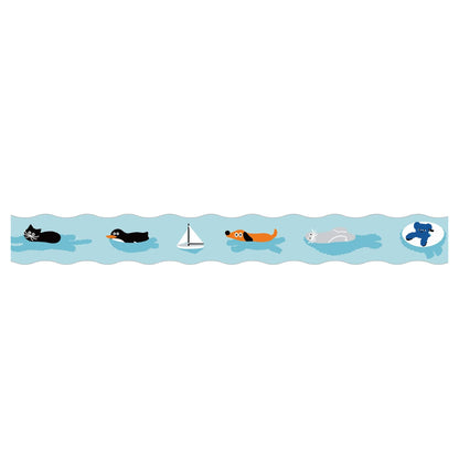 King Jim HITOTOKI SODA Die Cut Clear Tape - Swimming [20mm] - PET Film Tapes