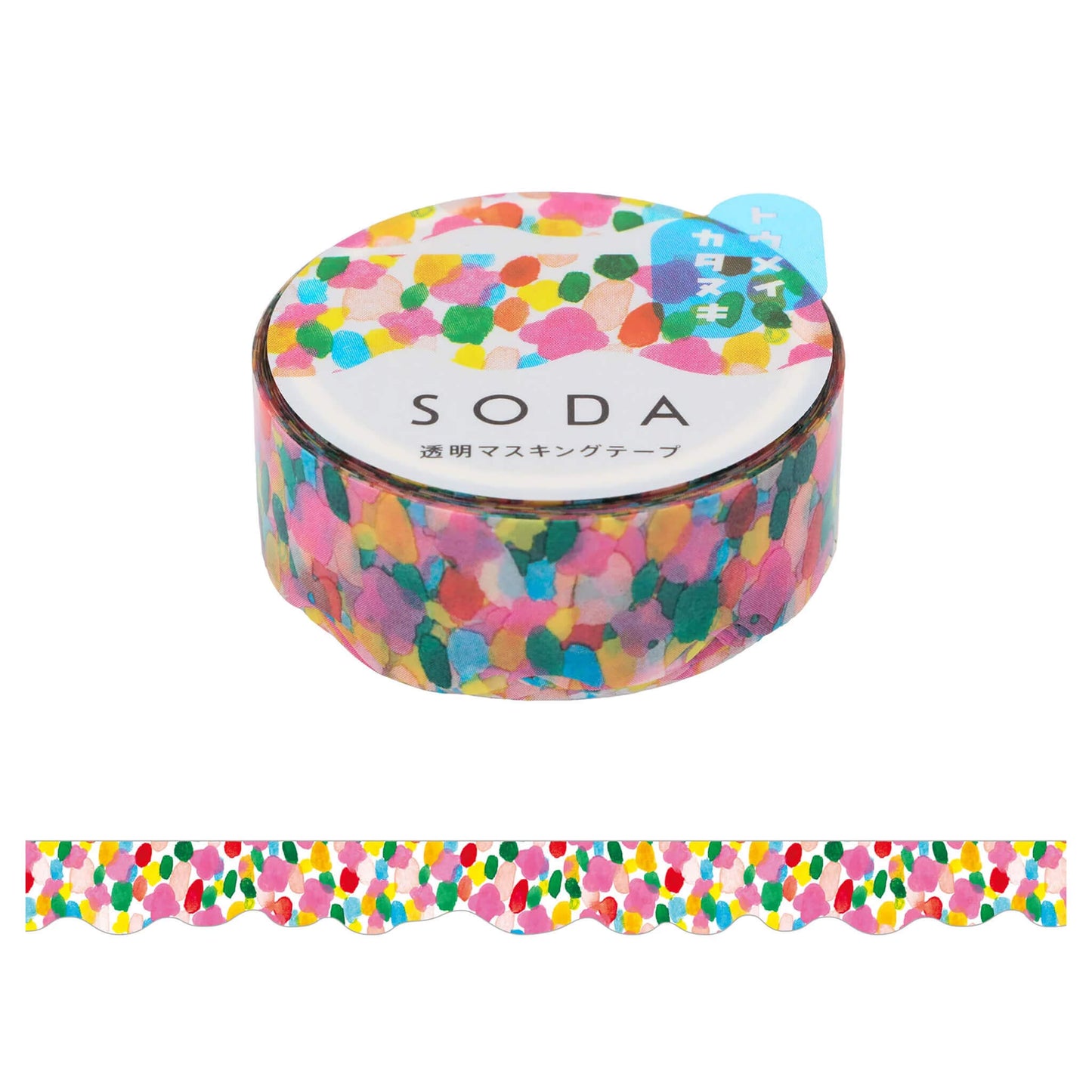 King Jim HITOTOKI SODA Die Cut Clear Tape - Syrup [15mm] - PET Film Tapes