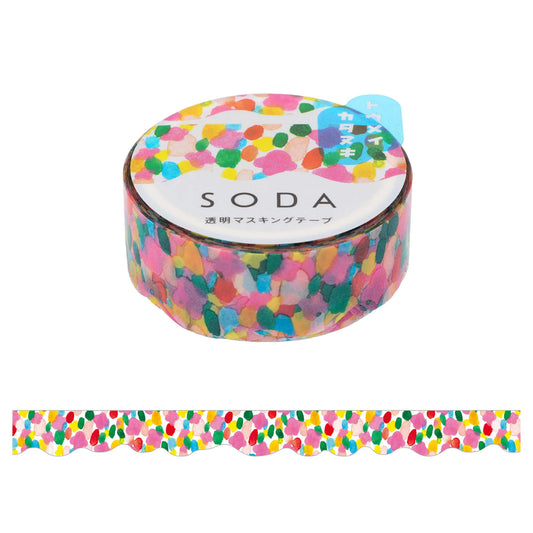 King Jim HITOTOKI SODA Die Cut Clear Tape - Syrup [15mm] - PET Film Tapes