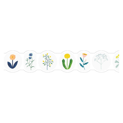 King Jim HITOTOKI SODA Die Cut Clear Tape - Wild Flower [30mm] - PET Film Tapes