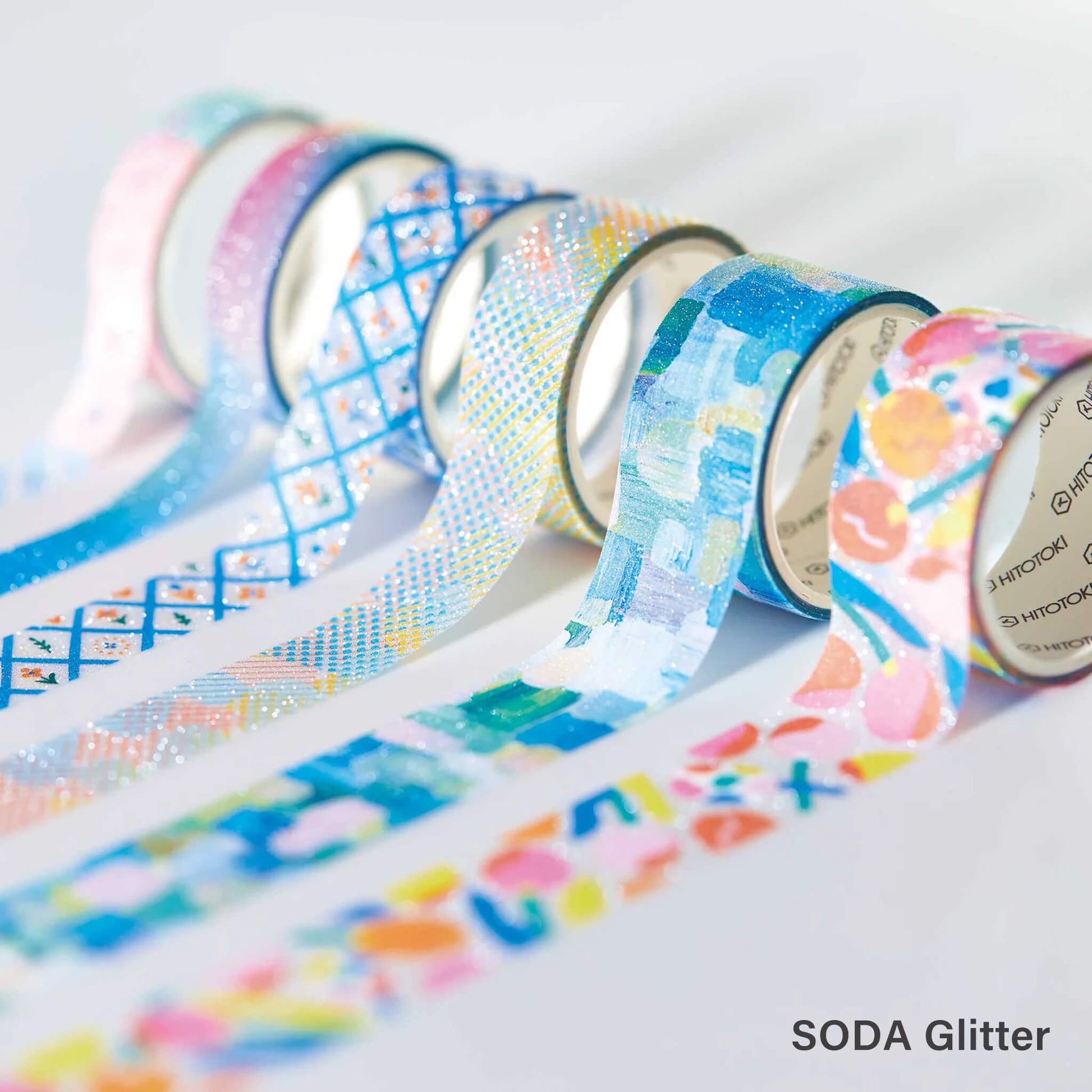 King Jim HITOTOKI SODA Glitter Tape - Aurora [10mm] - PET Film Tapes