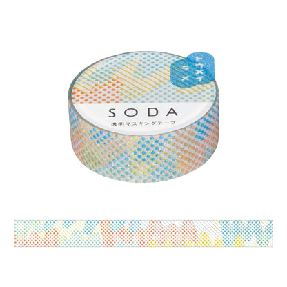 King Jim HITOTOKI SODA Glitter Tape - Spray [15mm] - PET Film Tapes