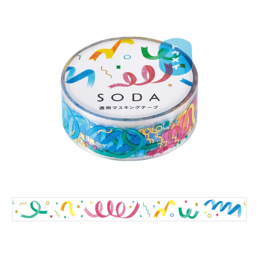 King Jim HITOTOKI SODA Gold Foil Clear Tape - Party [15mm] - PET Film Tapes