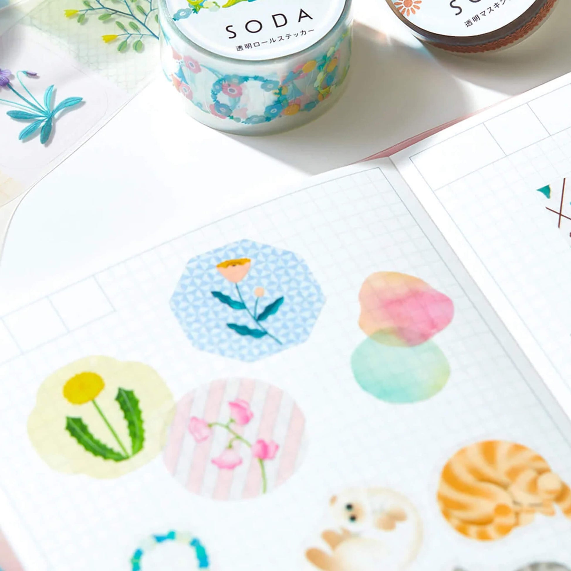 King Jim HITOTOKI SODA Roll Sticker - Palette [20mm] - Roll Stickers