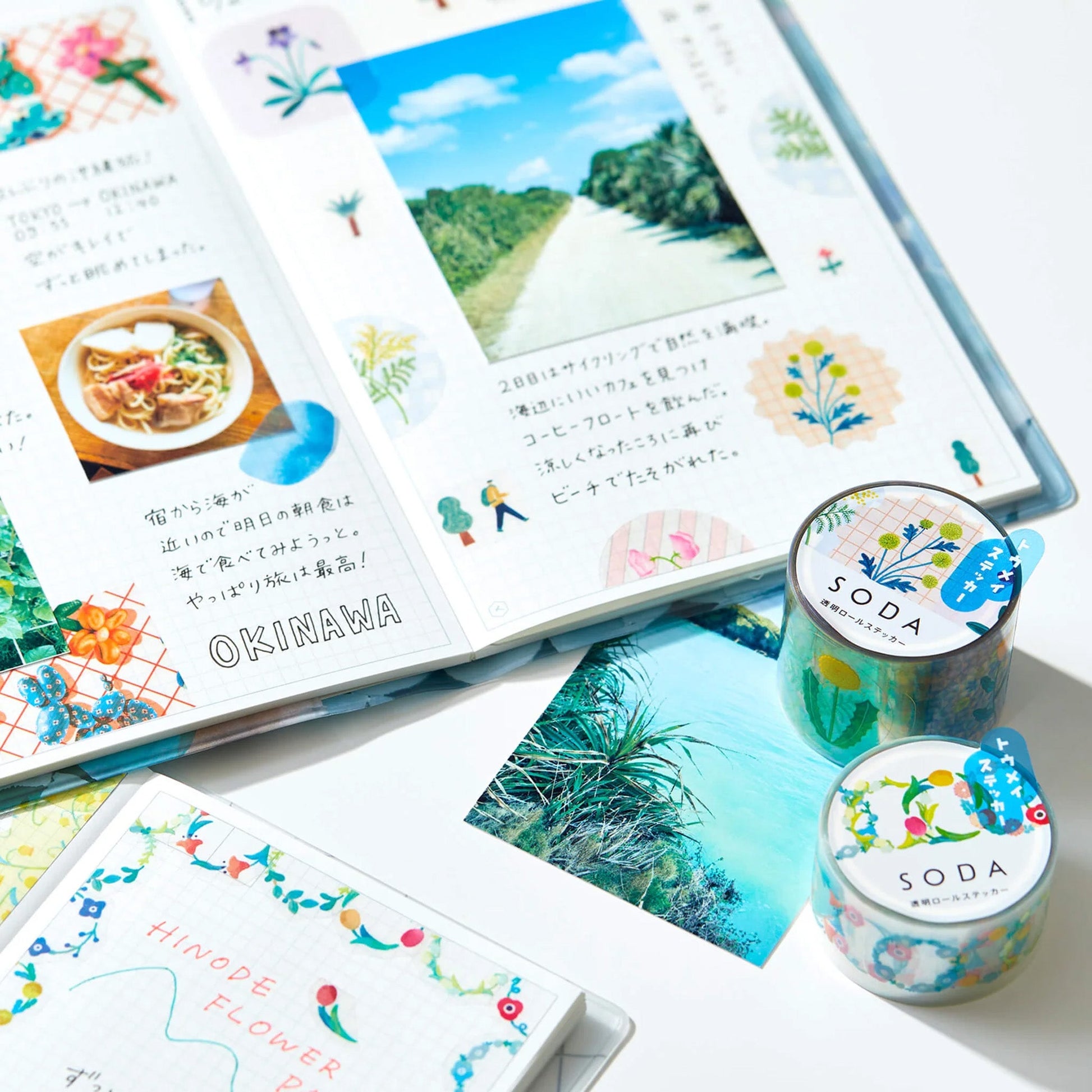King Jim HITOTOKI SODA Roll Sticker - Wild Flower [30mm] - Roll Stickers