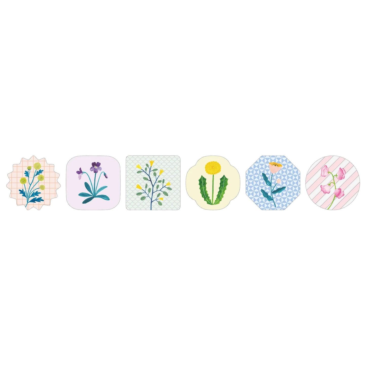 King Jim HITOTOKI SODA Roll Sticker - Wild Flower [30mm] - Roll Stickers