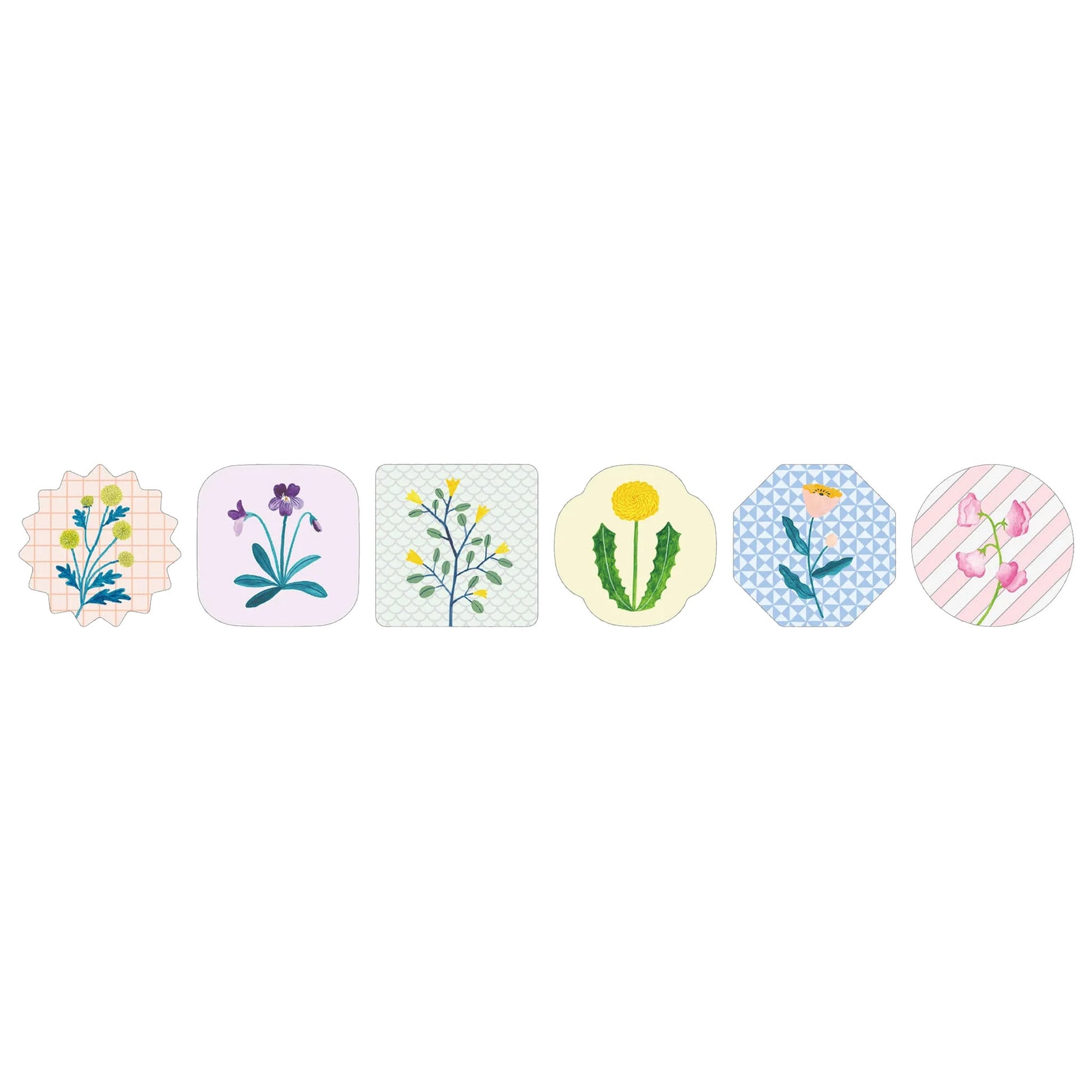 King Jim HITOTOKI SODA Roll Sticker - Wild Flower [30mm] - Roll Stickers