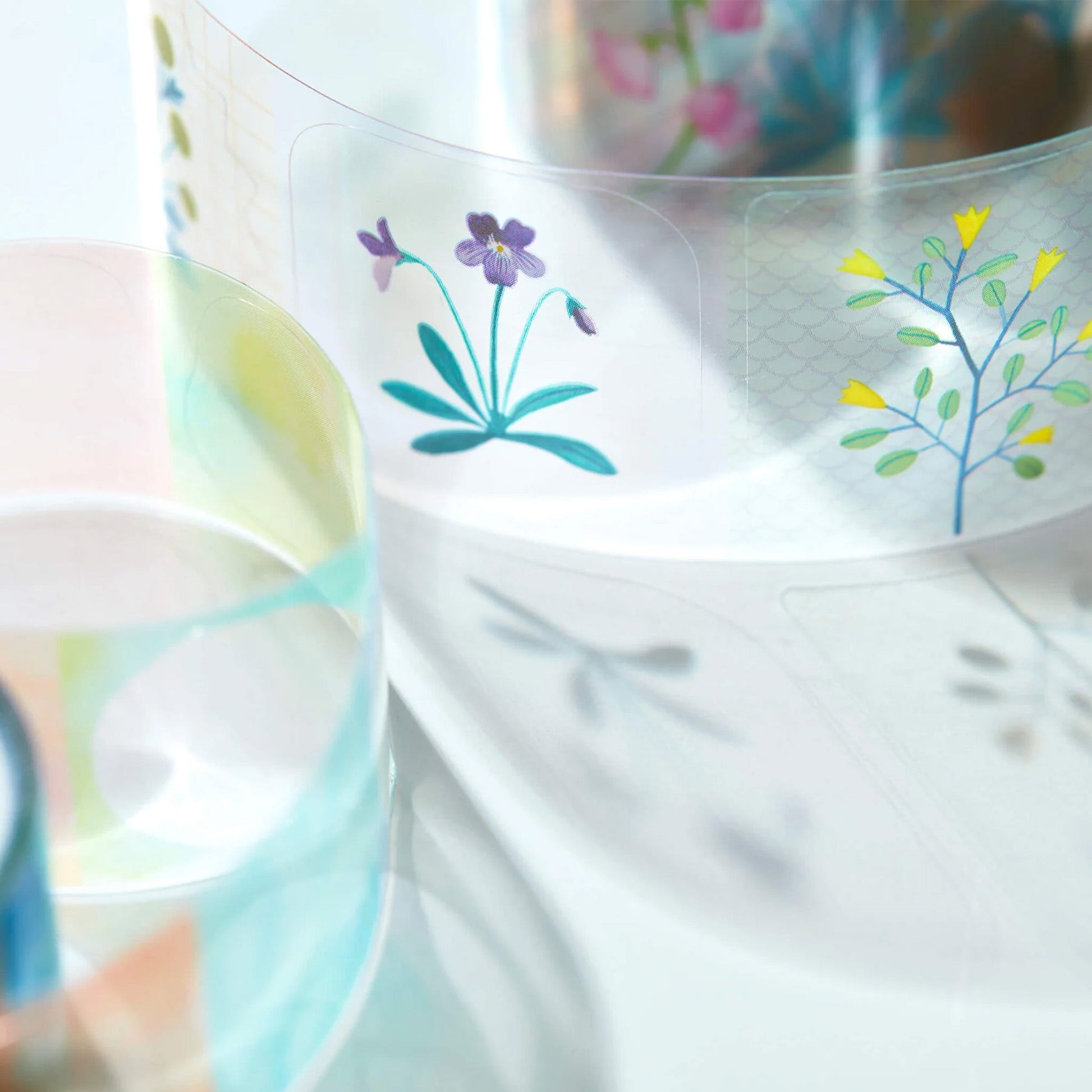 King Jim HITOTOKI SODA Roll Sticker - Wild Flower [30mm] - Roll Stickers