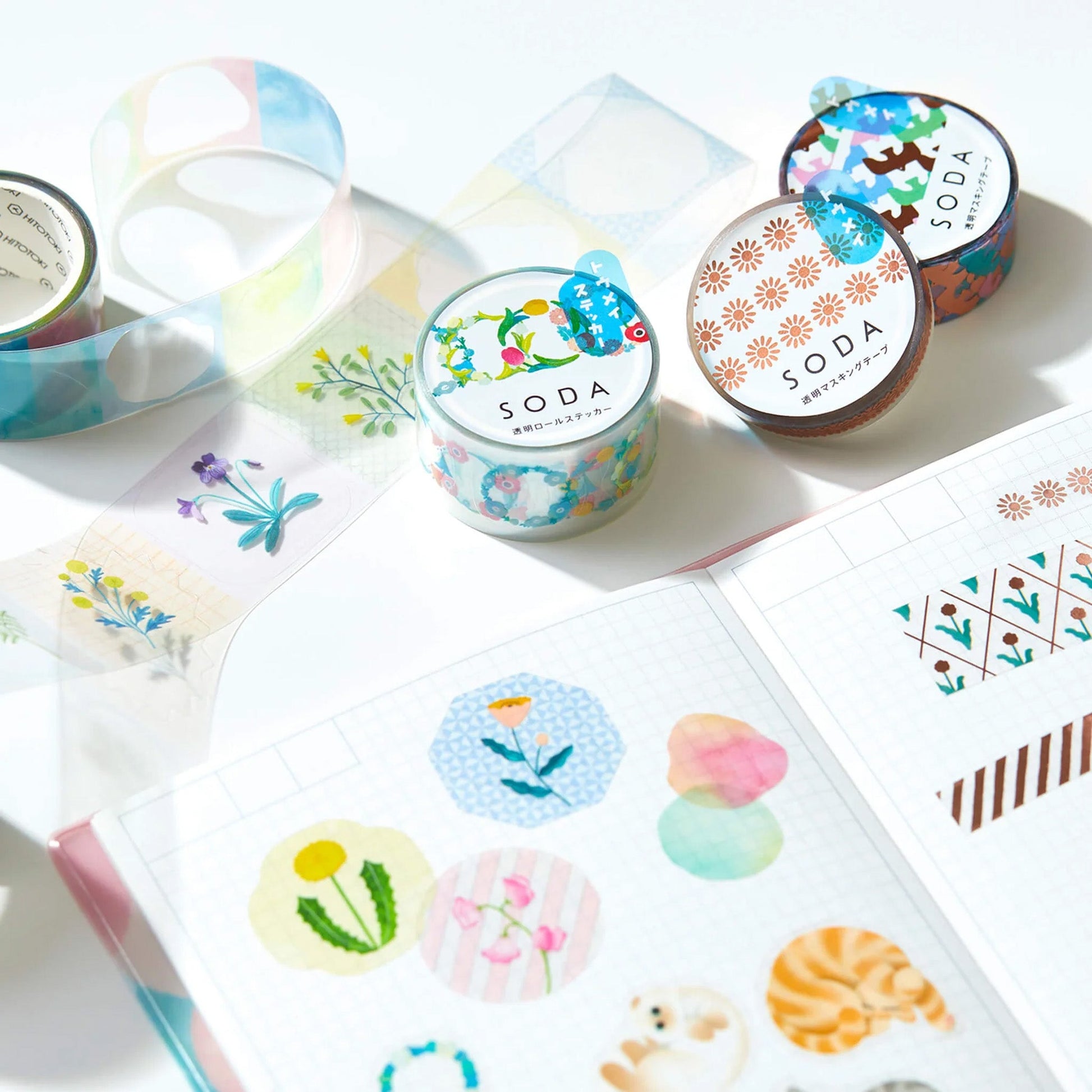 King Jim HITOTOKI SODA Roll Sticker - Wild Flower [30mm] - Roll Stickers