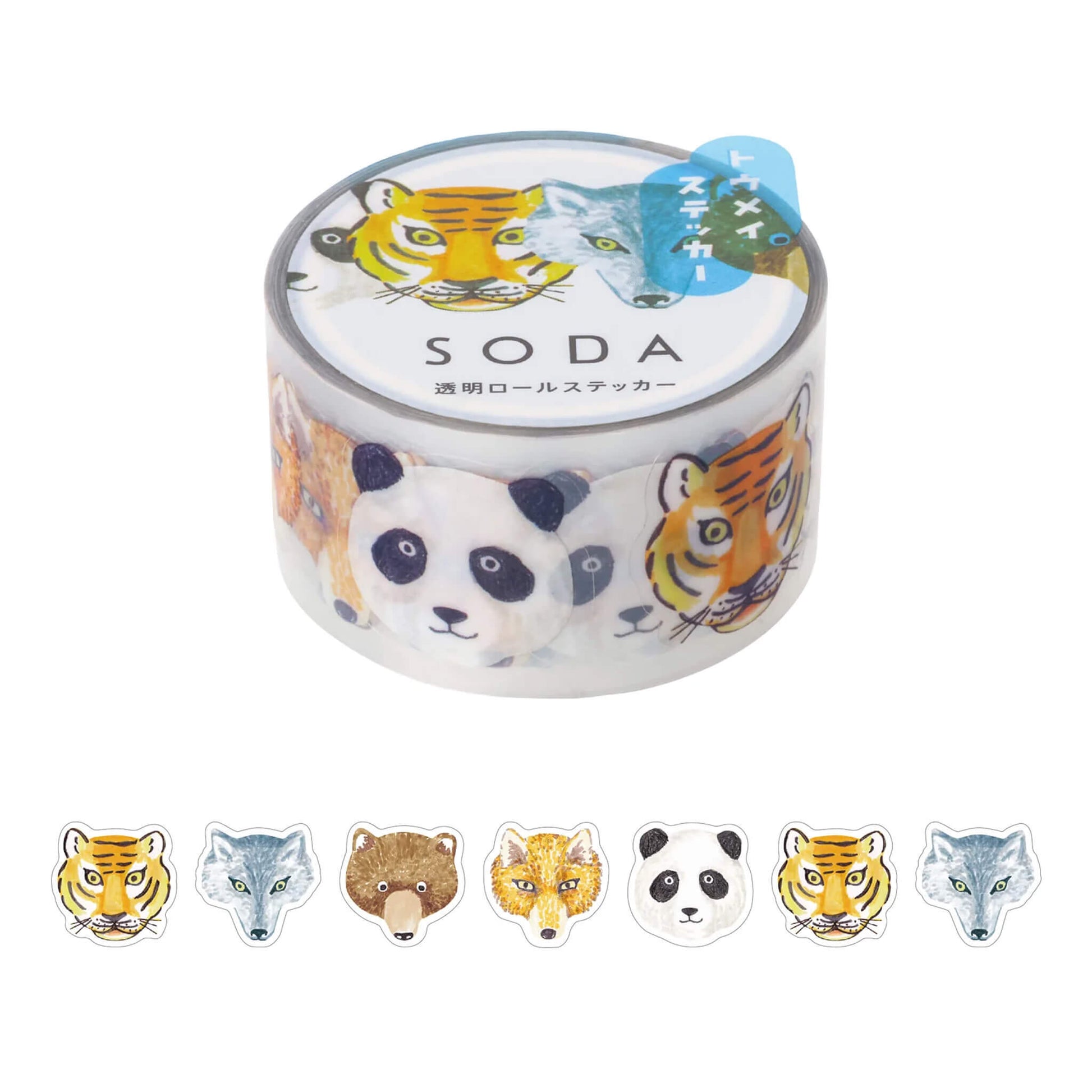 King Jim HITOTOKI SODA Roll Sticker - Zoo [20mm] - Sticker Rolls