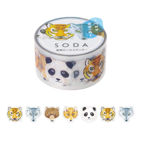 King Jim HITOTOKI SODA Roll Sticker - Zoo [20mm] - Sticker Rolls
