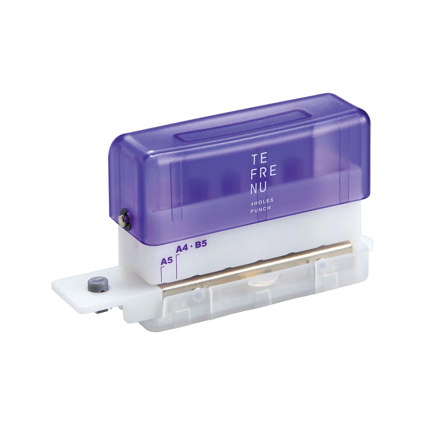 King Jim TEFRENU 4 - Hole Mini Punch for Loose - Leaf Notebooks - Purple - Loose - Leaf Punches