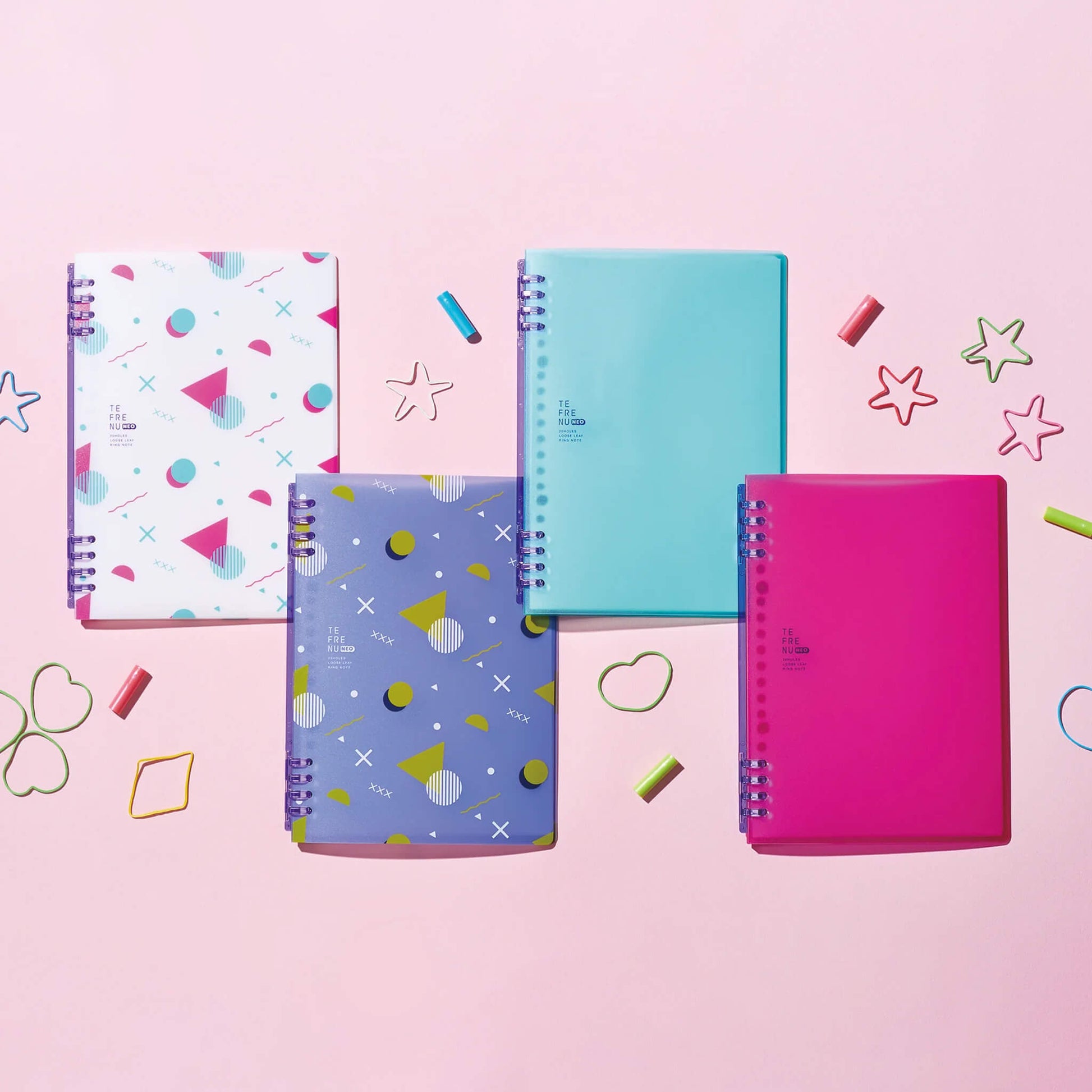 King Jim TEFRENU NEO Loose - Leaf Notebook A5 - Pink - Loose - Leaf Notebooks