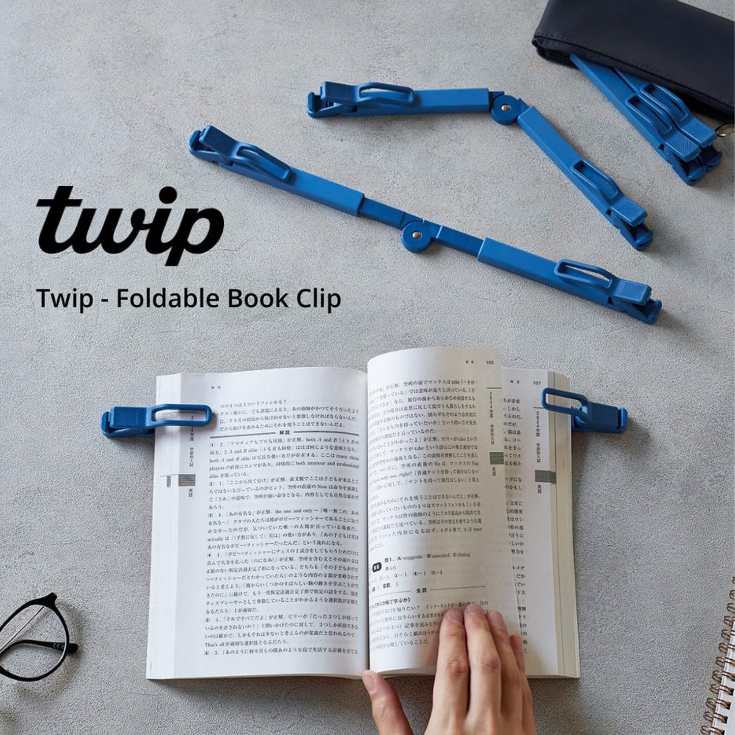King Jim Twip Foldable Book Clip - White - Clips
