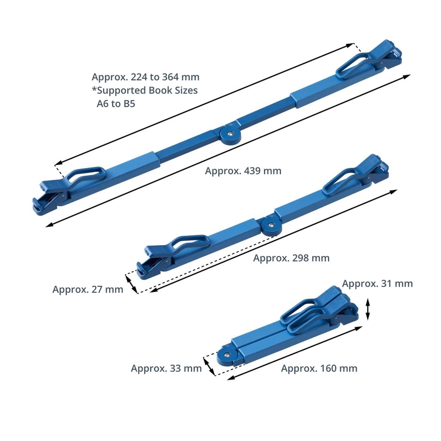 King Jim Twip Foldable Book Clip - White - Clips