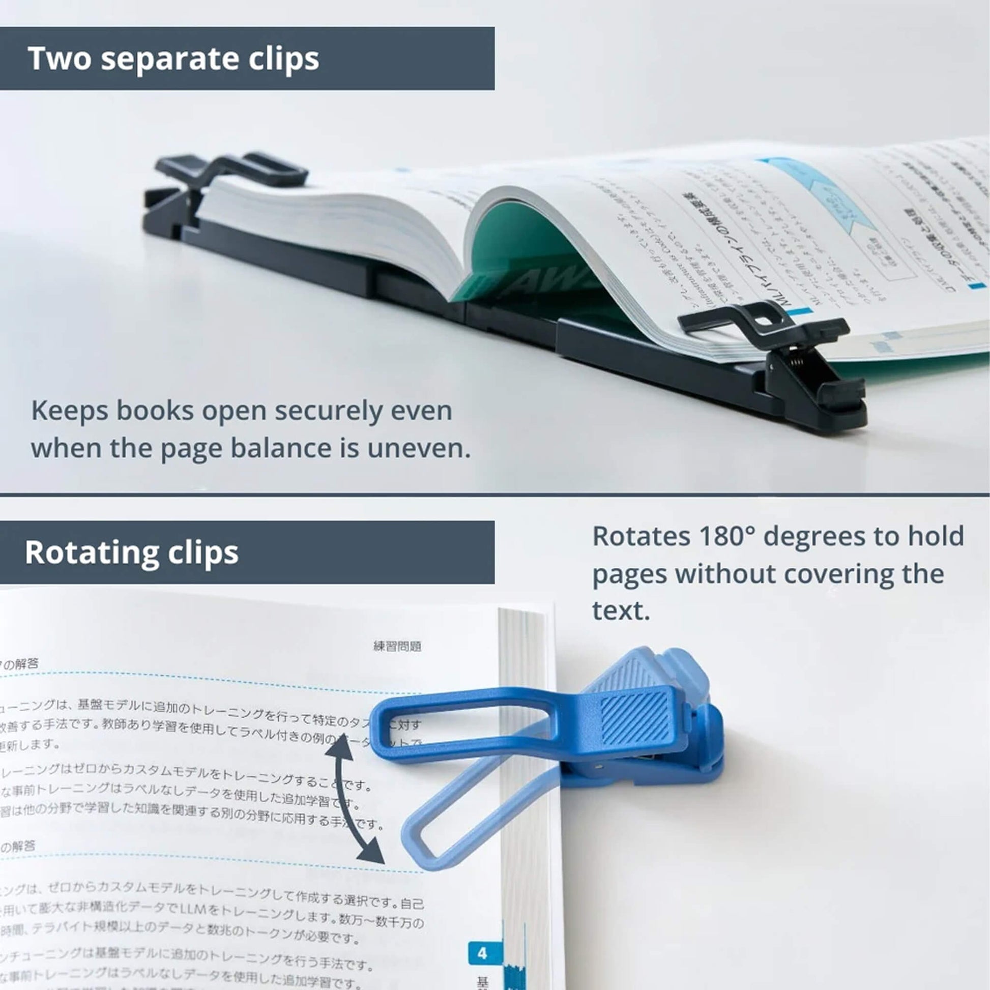King Jim Twip Foldable Book Clip - White - Clips