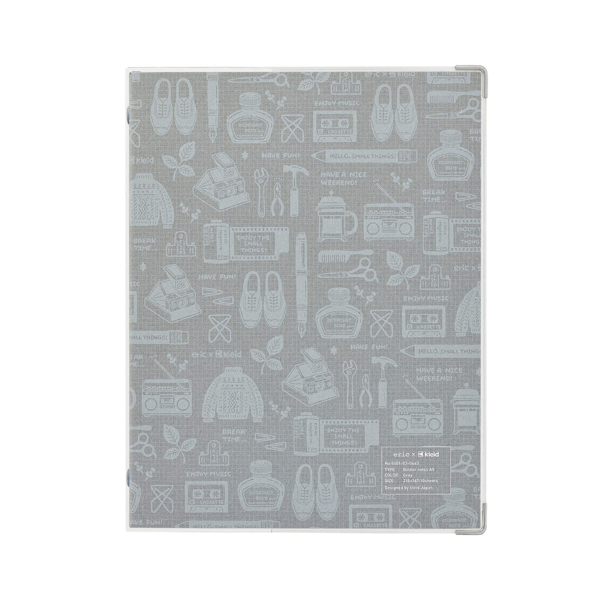 Kleid × Eric Small Things Binder Notebook [A5] - Gray - Loose-Leaf Notebooks