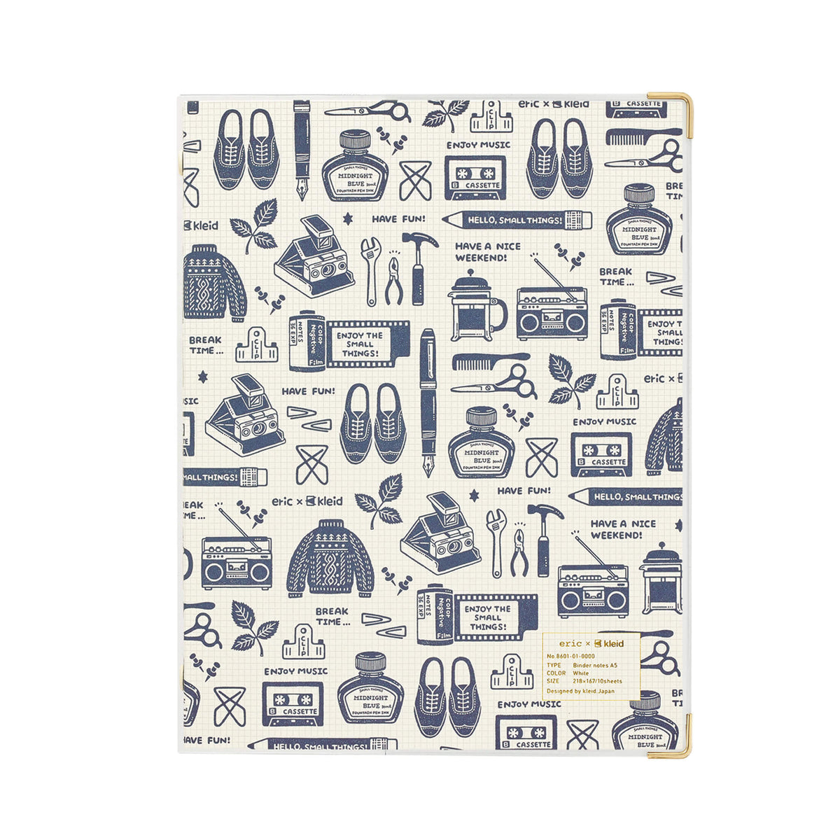 Kleid × Eric Small Things Binder Notebook [A5] - White - Loose-Leaf Notebooks